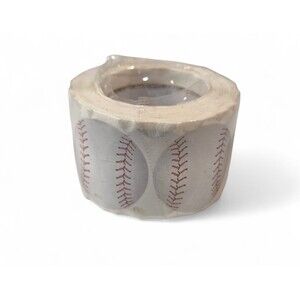 500 Count Baseball Stickers 1.5” Round Sports Envelope Seal Labels New Roll